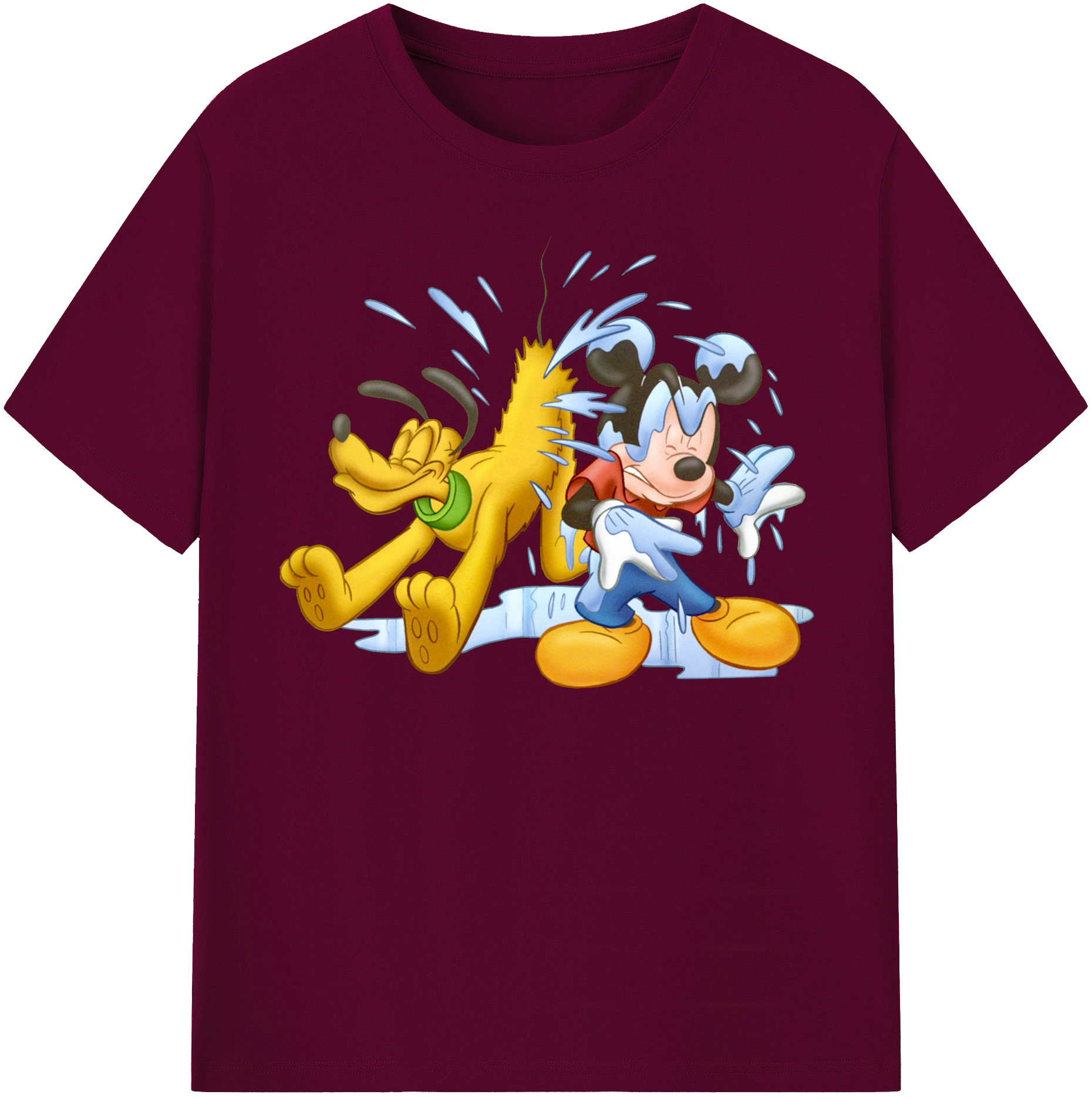 （画像用） ミッキーマウス Mickey Mouse レディースカジュアルプリントTシャツ（綿100％）